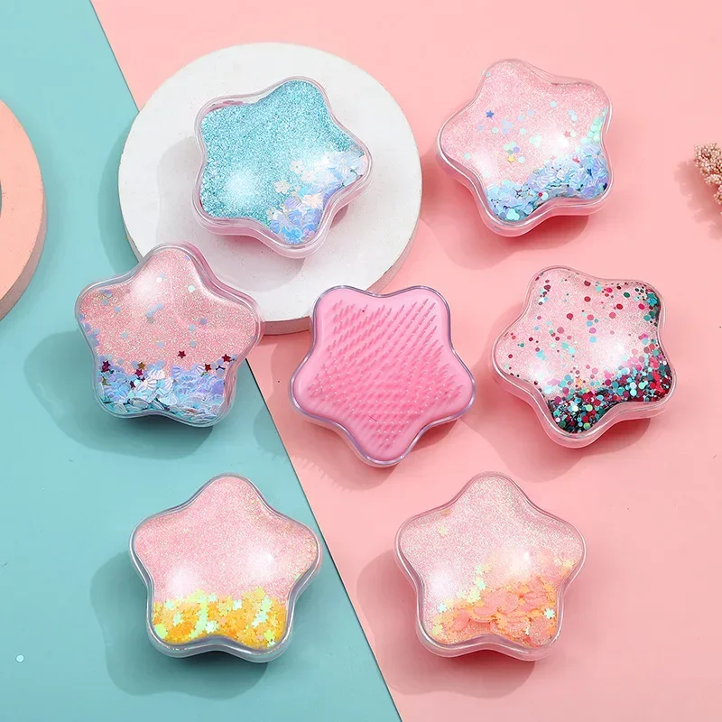 Peine infantil de pelo con dibujos y estrellas para niña y mujer