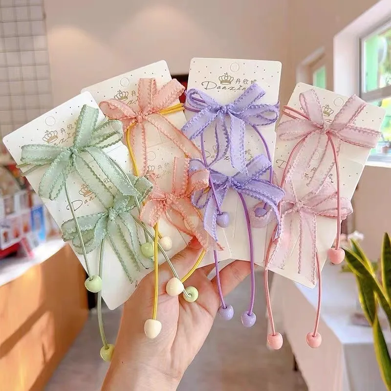 Diadema elástica con lazo para niñas – Accesorios de pelo kawaii - imagen 4