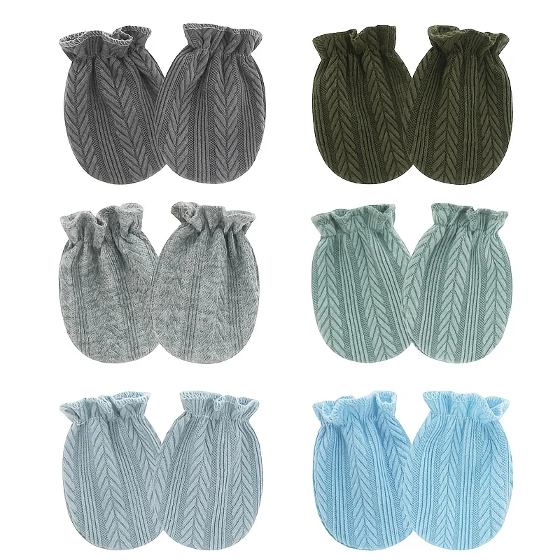 Guantes de recién nacido elásticos de color liso - imagen 4