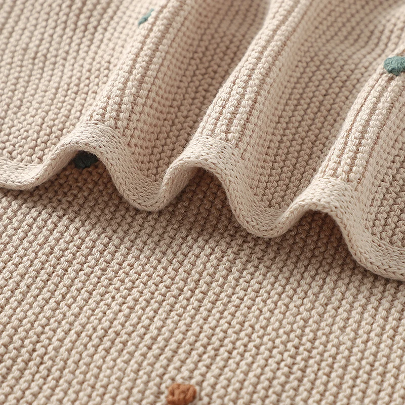 Manta de cuna de algodón a cuadros – Suave para bebé - imagen 4