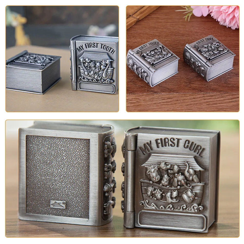 Caja recuerdo para dientes de leche de metal con relieve - imagen 2