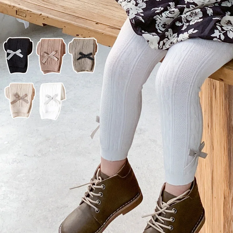 Pantimedias de algodón lisas para recién nacida niña - imagen 4