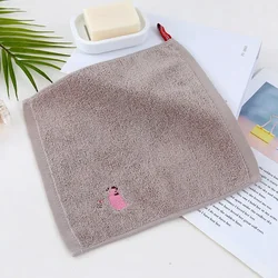 Toalla cuadrada de algodón con animales bordados, super absorbente