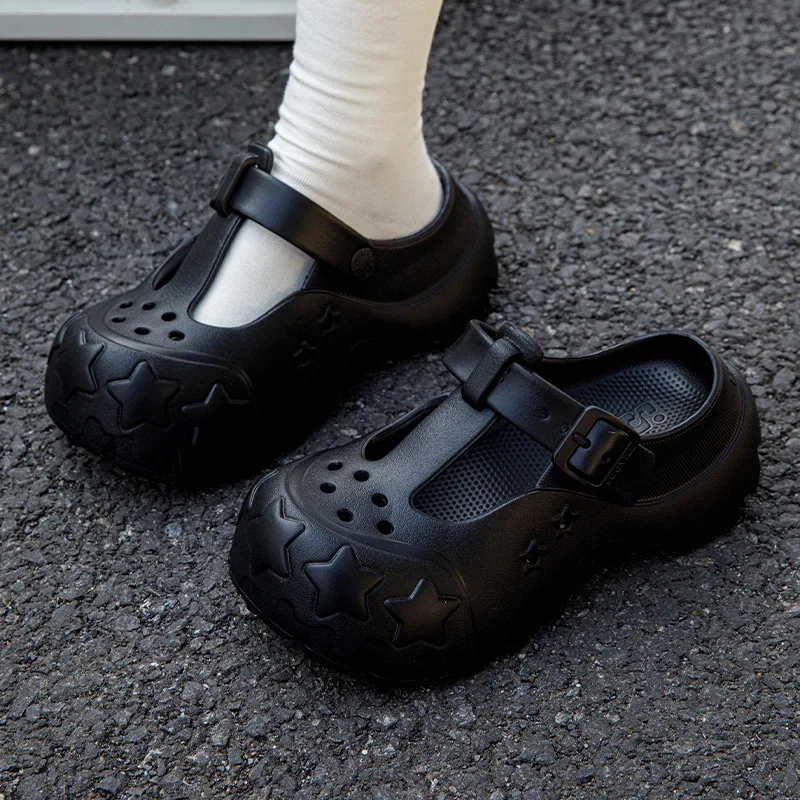 Sandalias de plataforma con suela gruesa para mujer estilo jardín