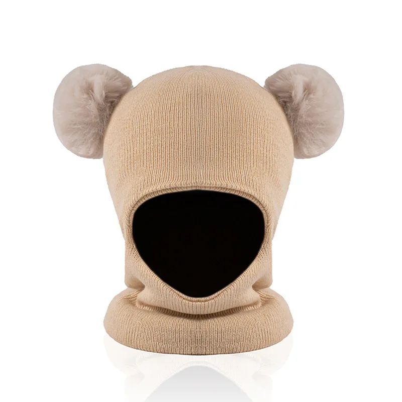 Gorra infantil gruesa de invierno con cuello calentador y orejeras - imagen 2