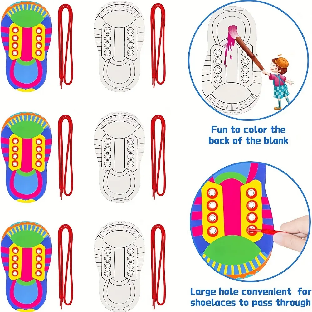 Juguete educativo para aprender a atar cordones de zapatos