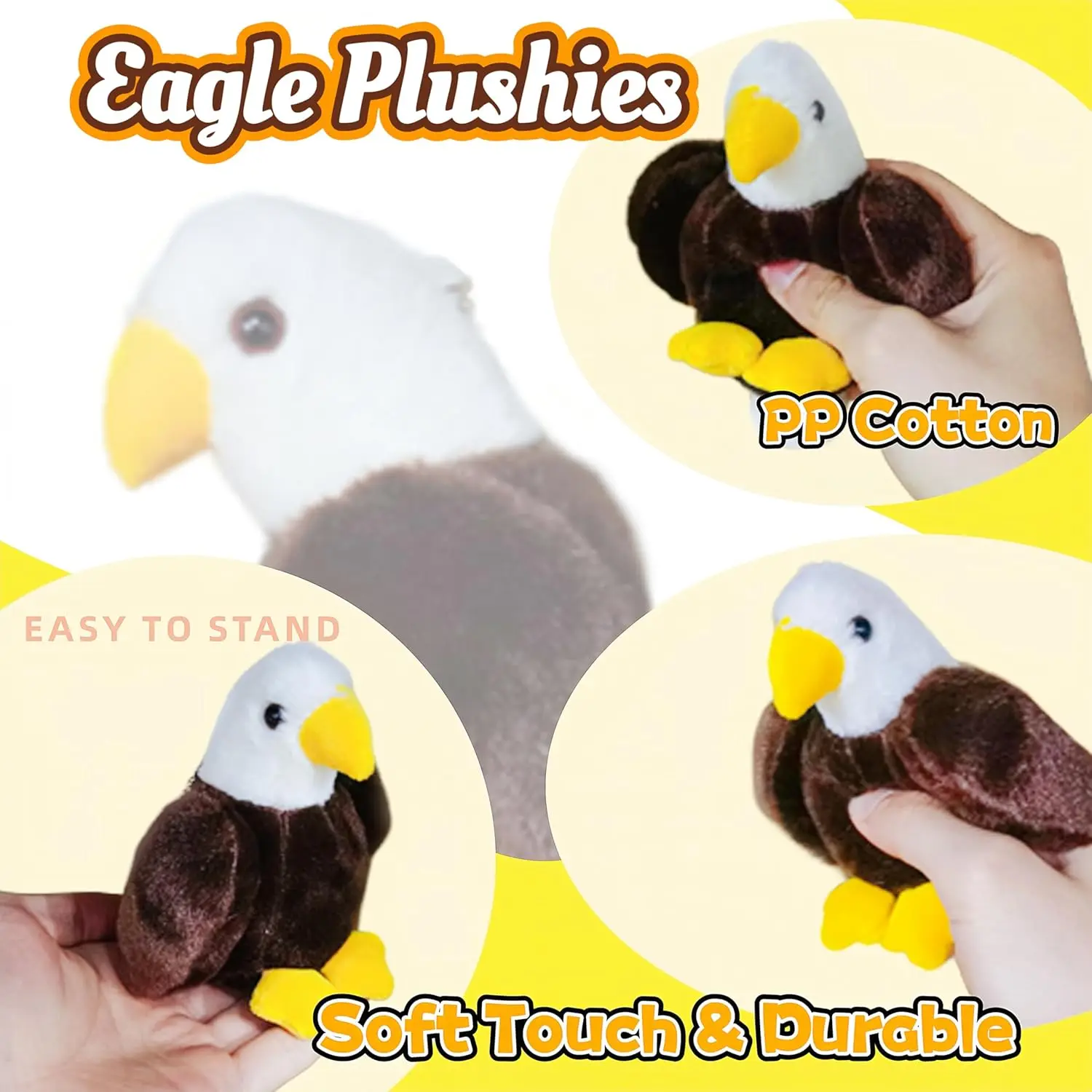 Peluche águila calva llavero para niños – Juguete educativo para regalar - imagen 2