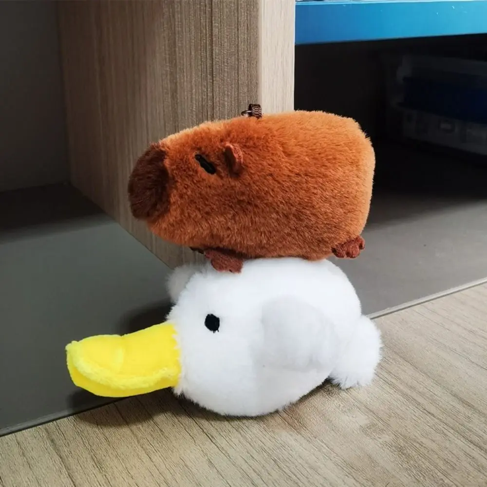 Llavero de peluche capybara suave, colgante infantil de colores