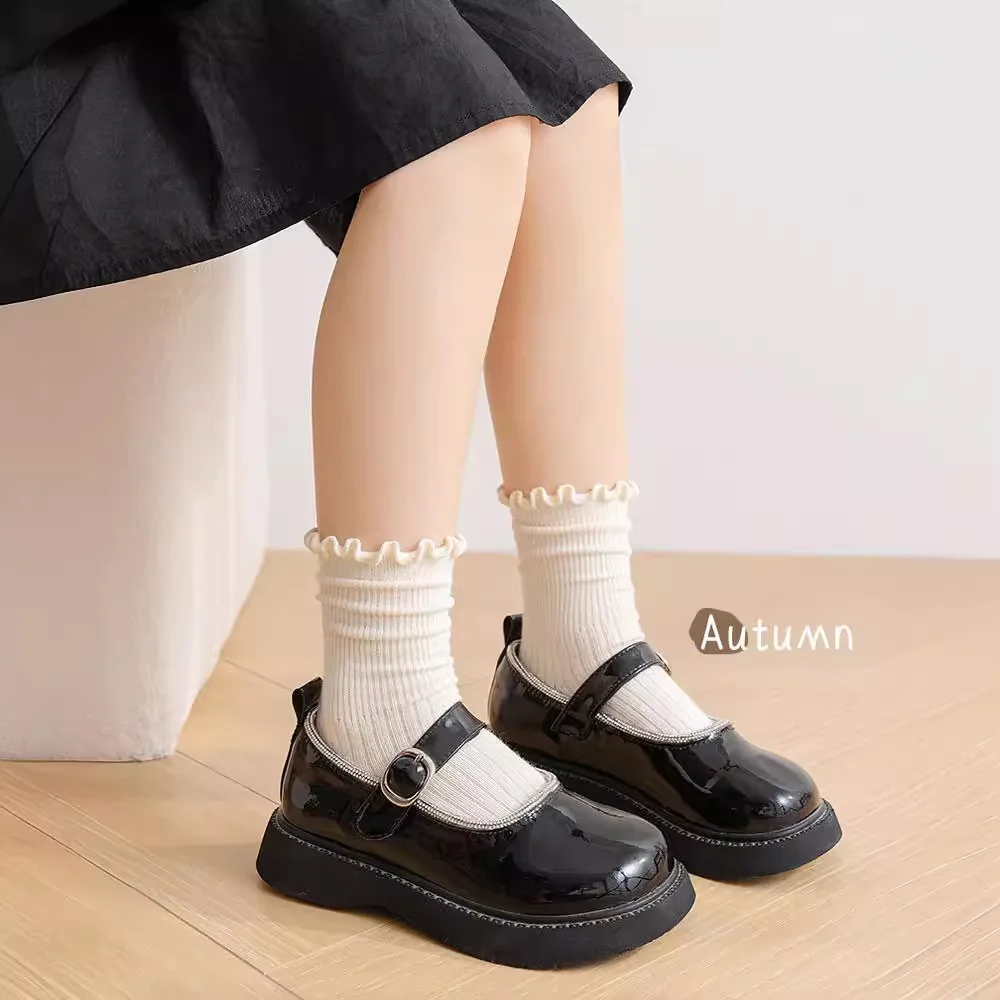 Calcetines de algodón para bebé con volantes vintage - imagen 2