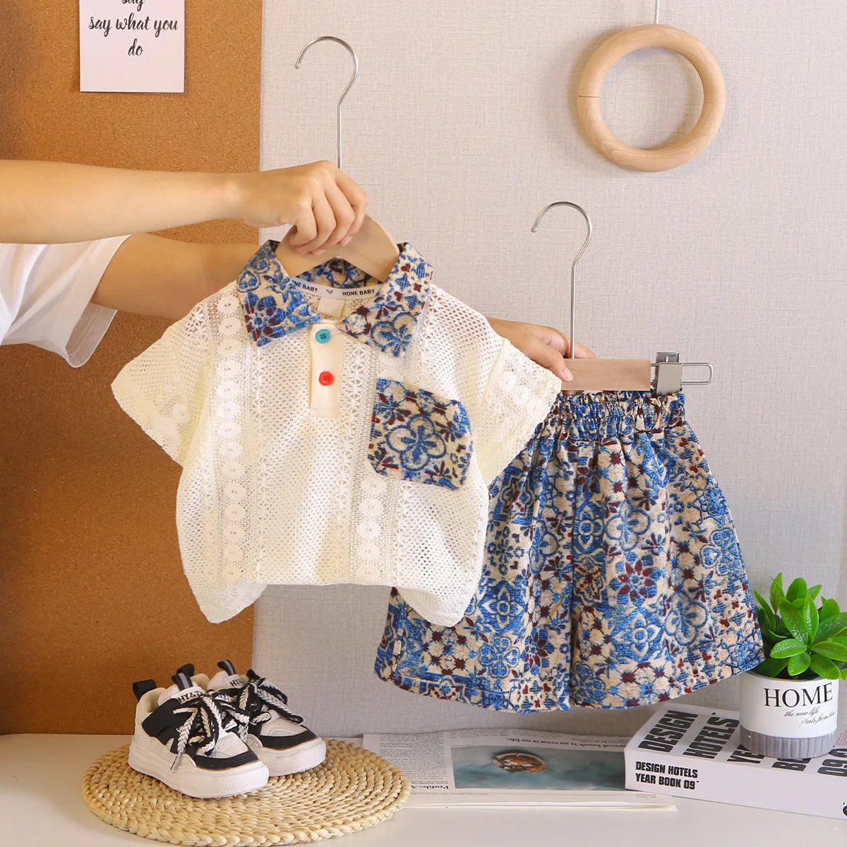 Conjunto infantil de verano con chaleco