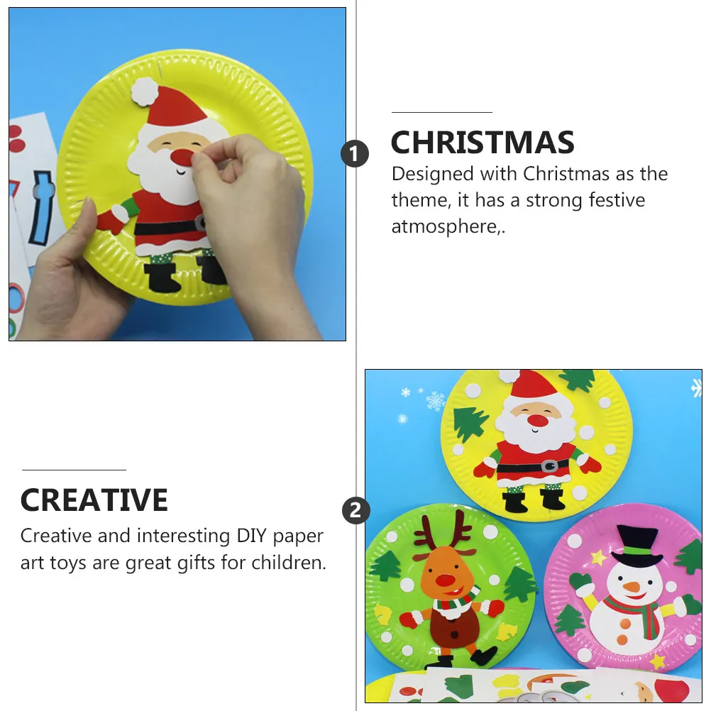 Pegatinas navideñas para platos de manualidades brillantes - imagen 3