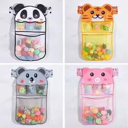 Cesta colgante infantil para baño – Bolsa de malla con animales