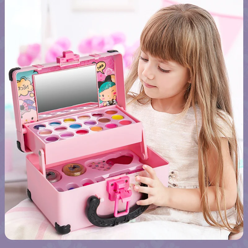 Maquillaje infantil princesa no tóxico, set juego de rol - imagen 5