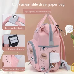 Mochila para pañales nórdica impermeable de gran capacidad