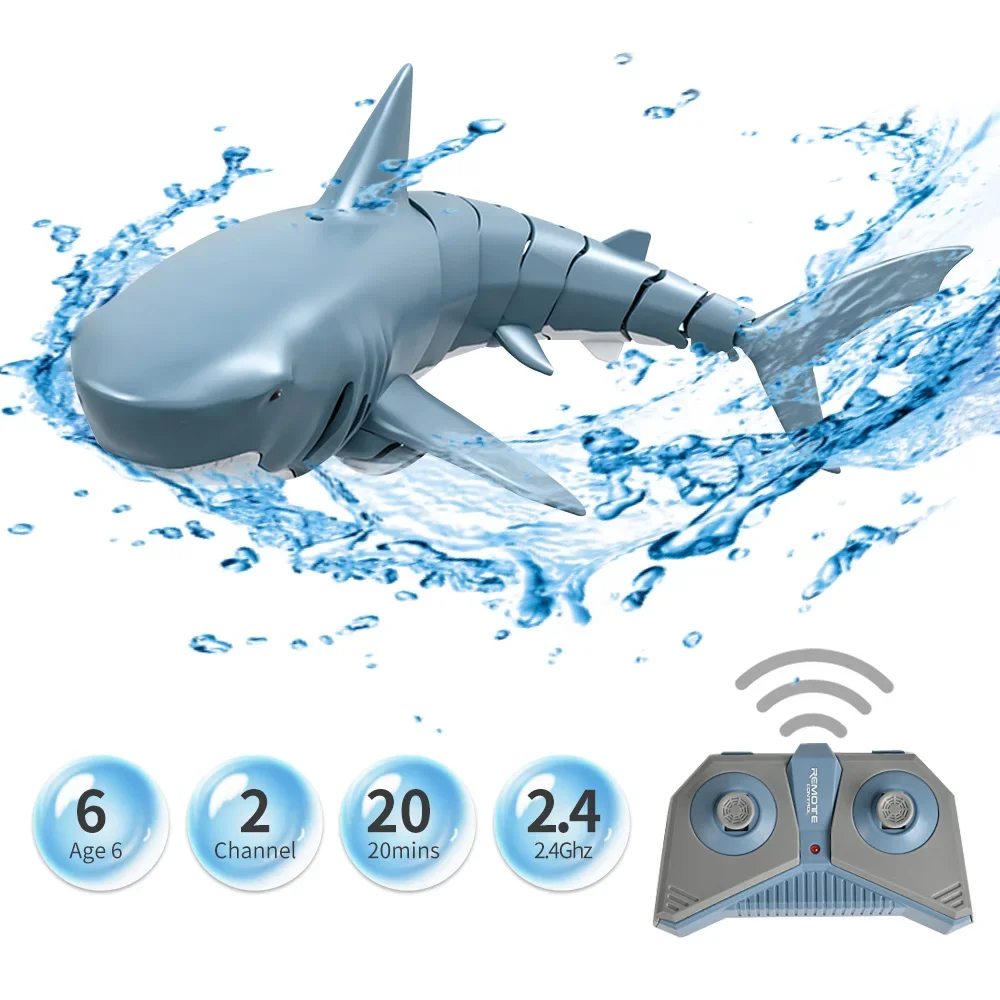Tiburón RC con spray para bañera y piscina infantil - imagen 3