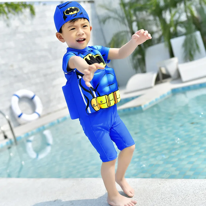 Traje de baño flotante monopieza manga corta animado para niños - imagen 3