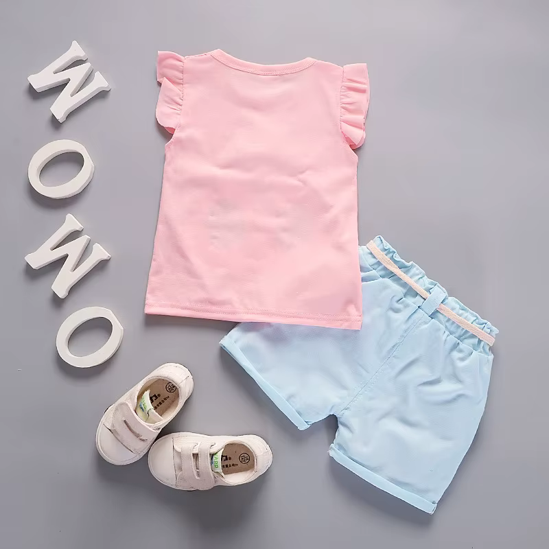 Conjunto de verano para niña chaleco y pantalón corto - imagen 4