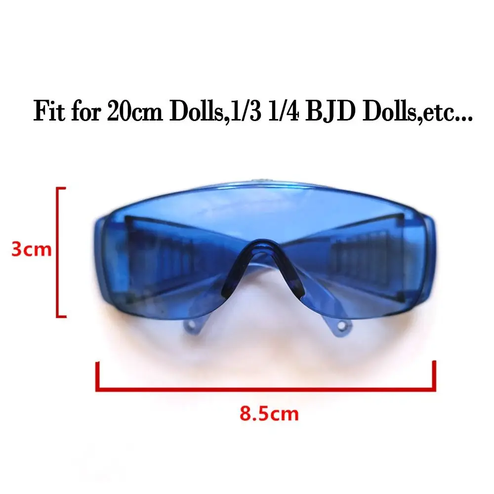 Gafas de felpa verdes estilo Y2K para muñecas BJD