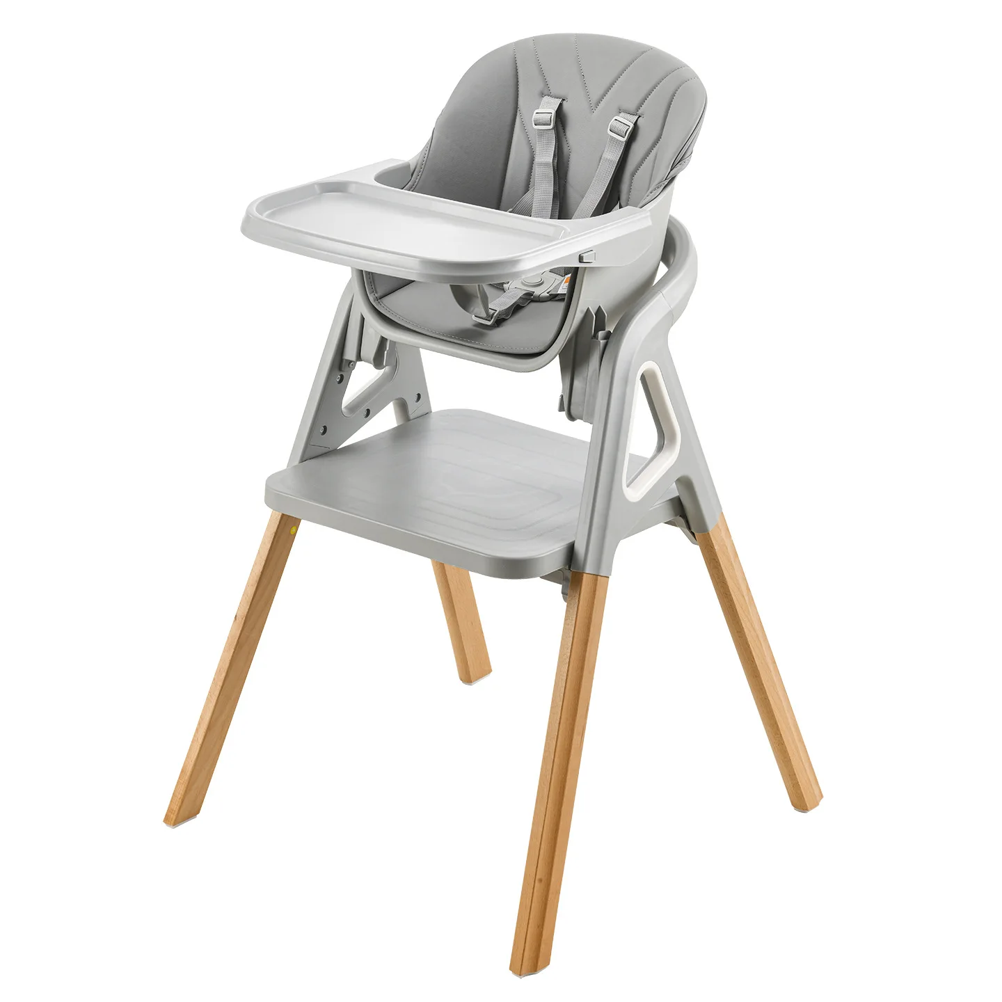 Silla de comedor para bebé de madera de haya ajustable
