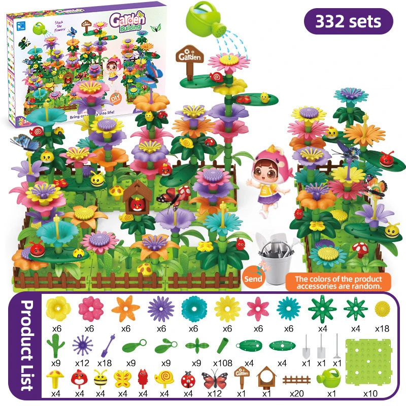 Bloques de construcción jardín de flores apilables para niños - imagen 5
