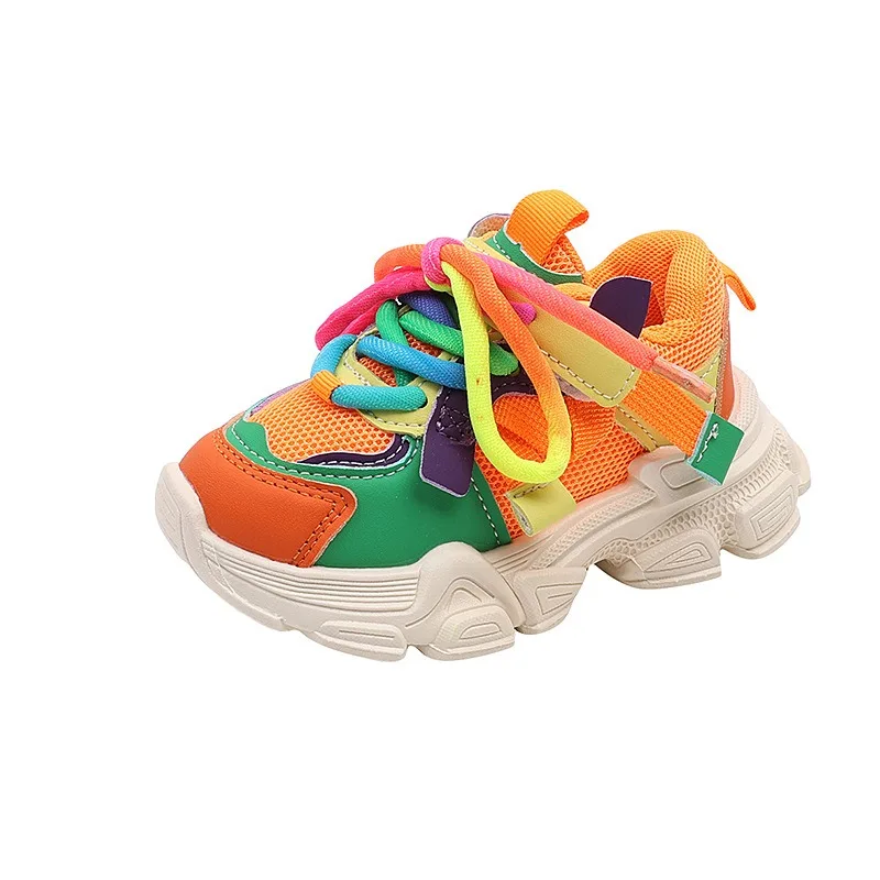 Zapatillas deportivas de suela blanda para niños – Diseño colorido otoño - imagen 2