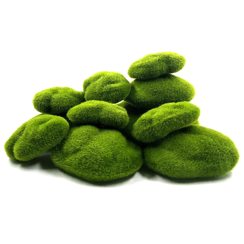 Plantas de musgo artificial verde – Decoración miniatura jardín de hadas - imagen 5