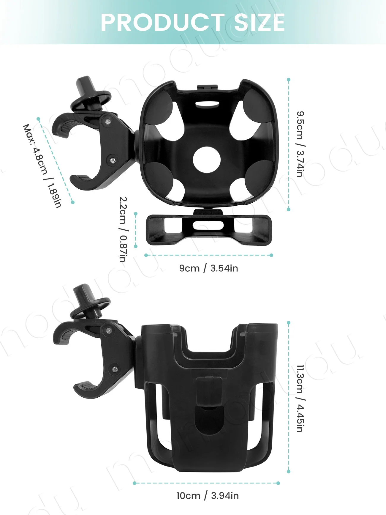 Portavasos para cochecito universal con soporte de teléfono - imagen 3