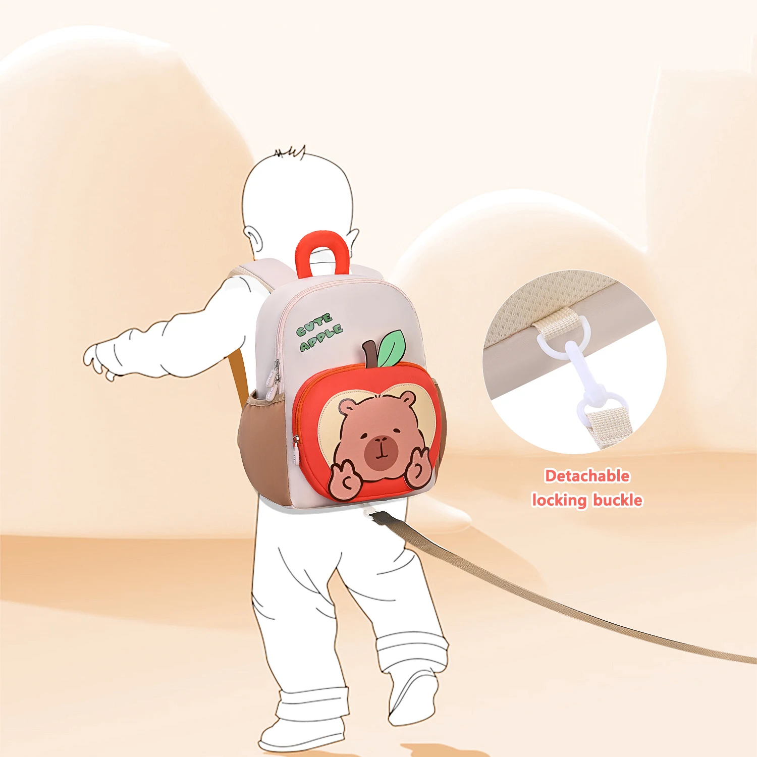 Mochila infantil antipérdida con animales para la guardería - imagen 2