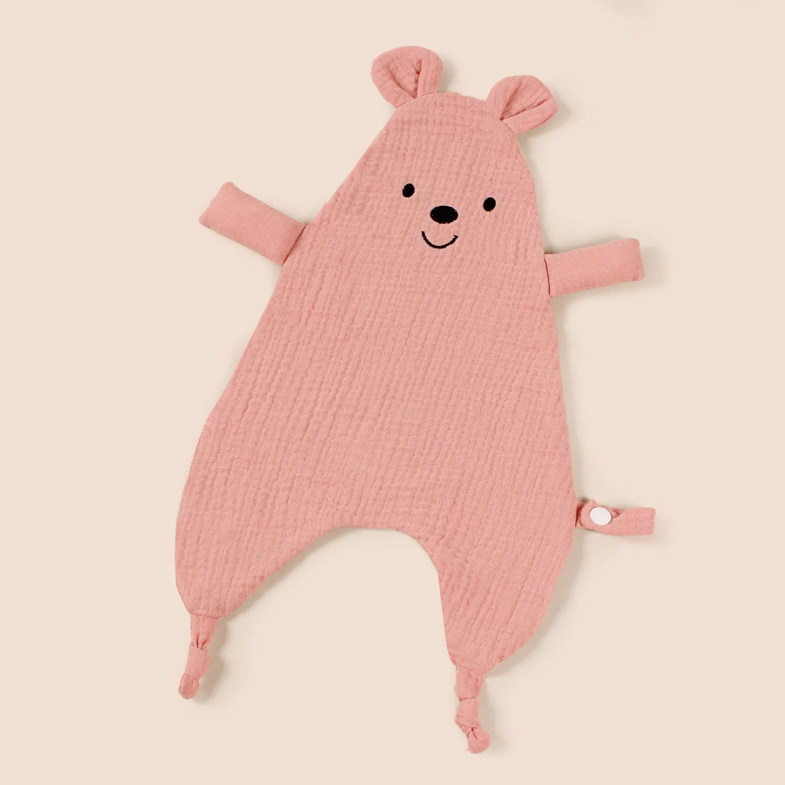 Edredón de algodón para bebé con orejas de conejo – Oso peluche - imagen 4