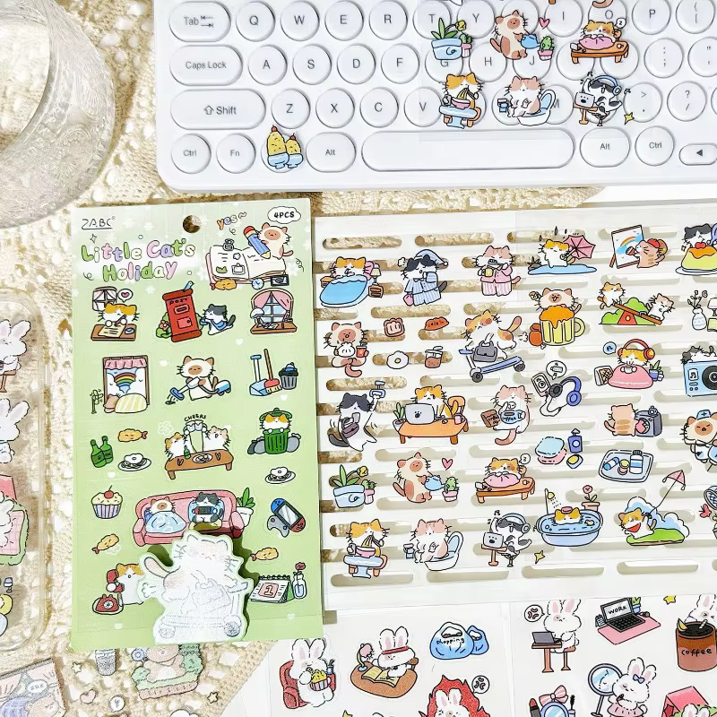 Pegatinas autoadhesivas conejitos y hámsteres de dibujos animados - imagen 4