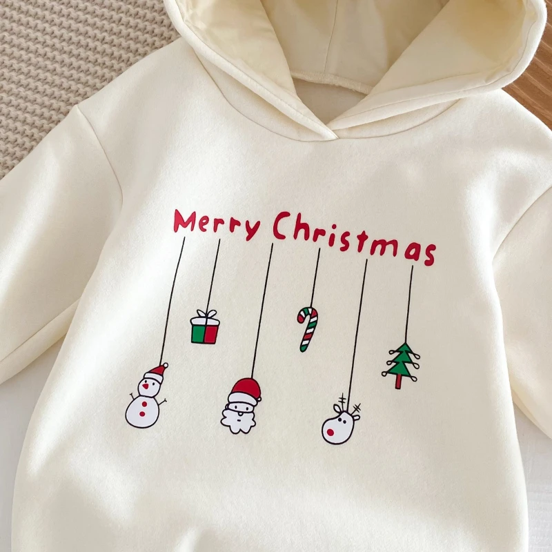 Mameluco navideño con capucha para bebé – polar cálido elegante - imagen 2