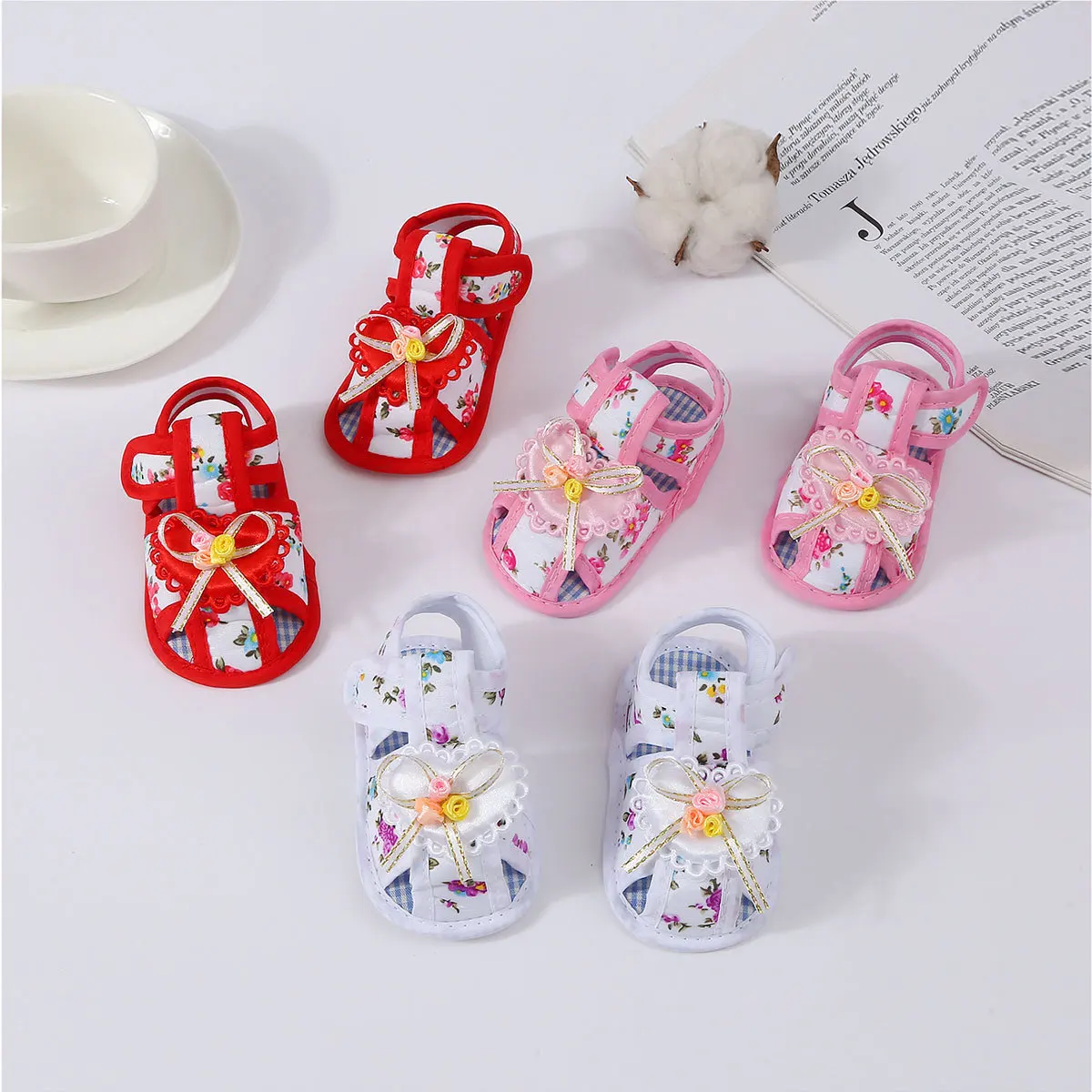Sandalias verano para bebé – Algodón suave antideslizante - imagen 3