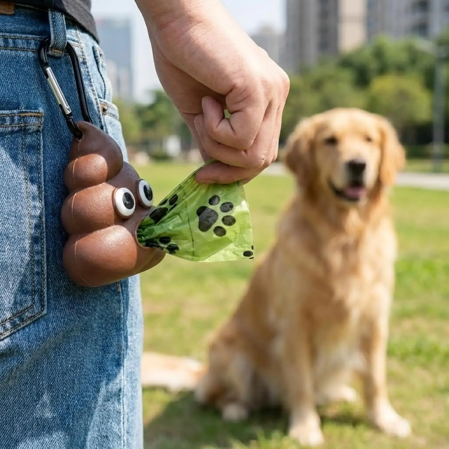 Dispensador portátil de bolsas para excrementos de perro resistente - imagen 5