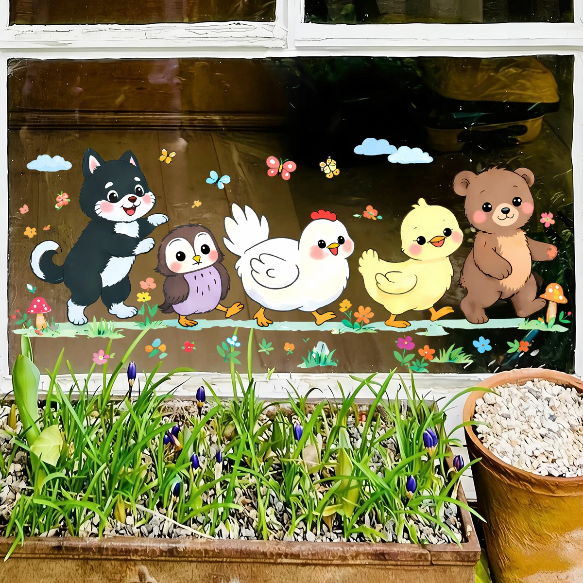 Pegatinas animales granja para ventanas cocina y muebles - imagen 5