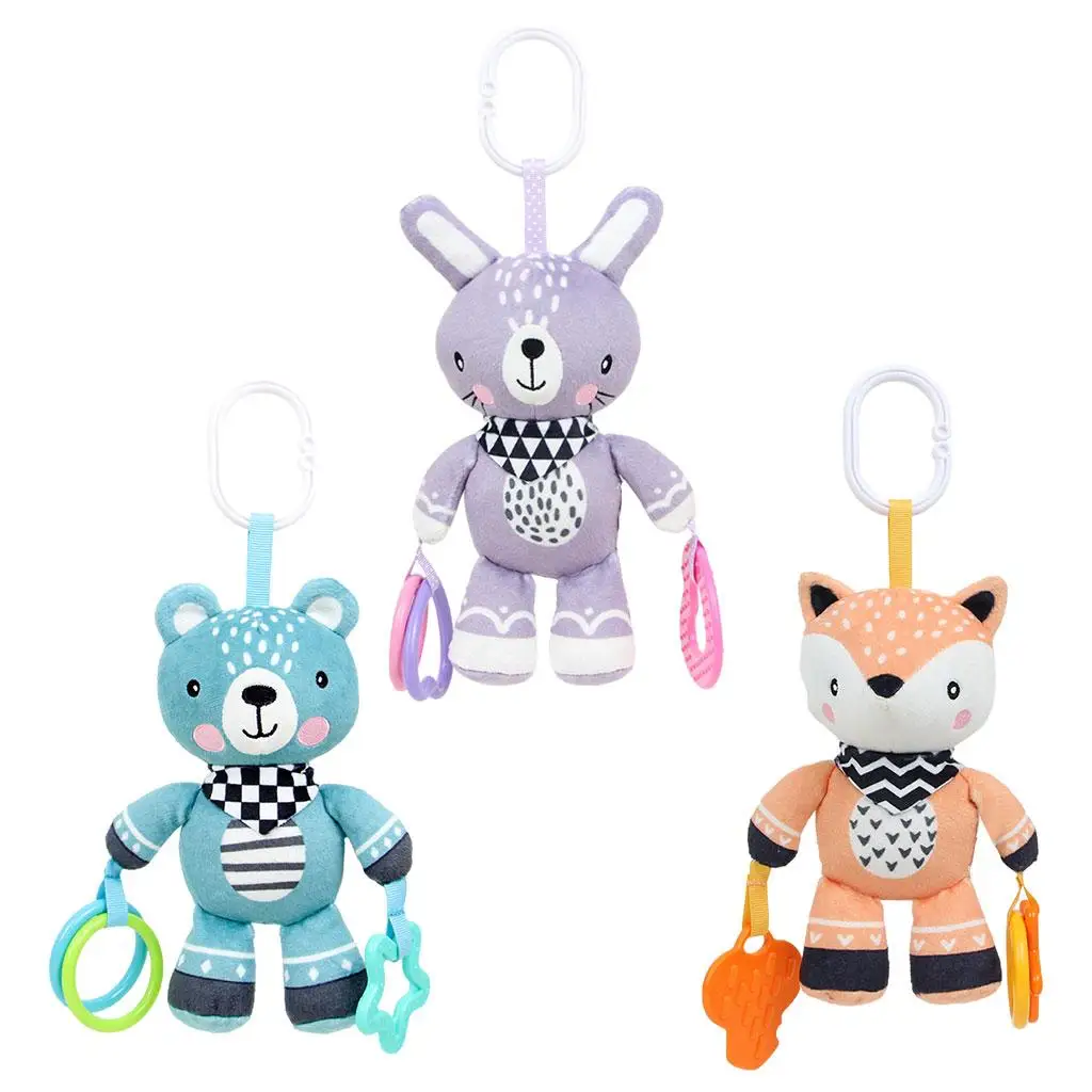 Sonajero peluche colgante para cochecito, silla de paseo - imagen 2
