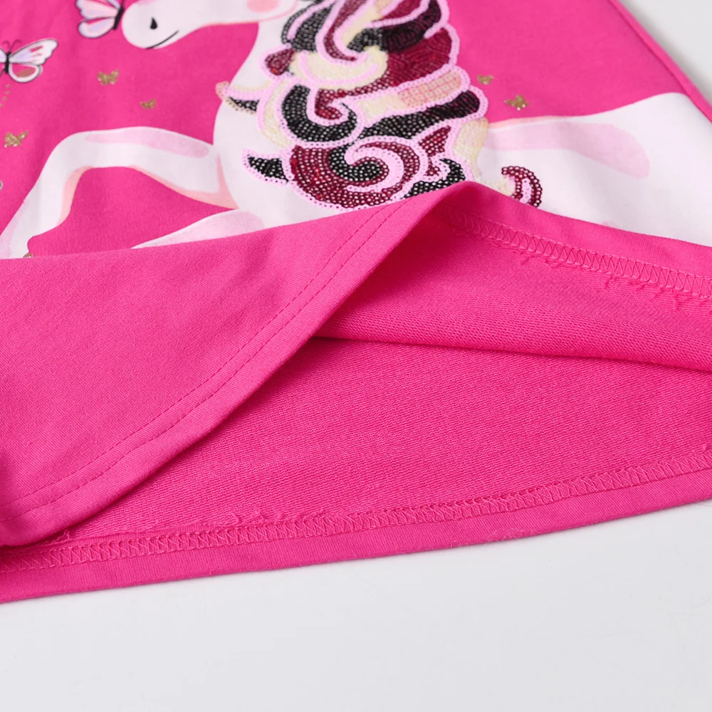 DXTON vestido con capucha de algodón con unicornio para niña sudadera - imagen 3