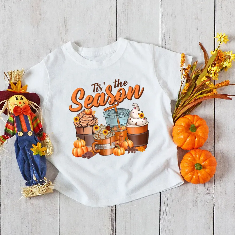 Camiseta de calabaza para niño Acción de Gracias manga corta - imagen 2