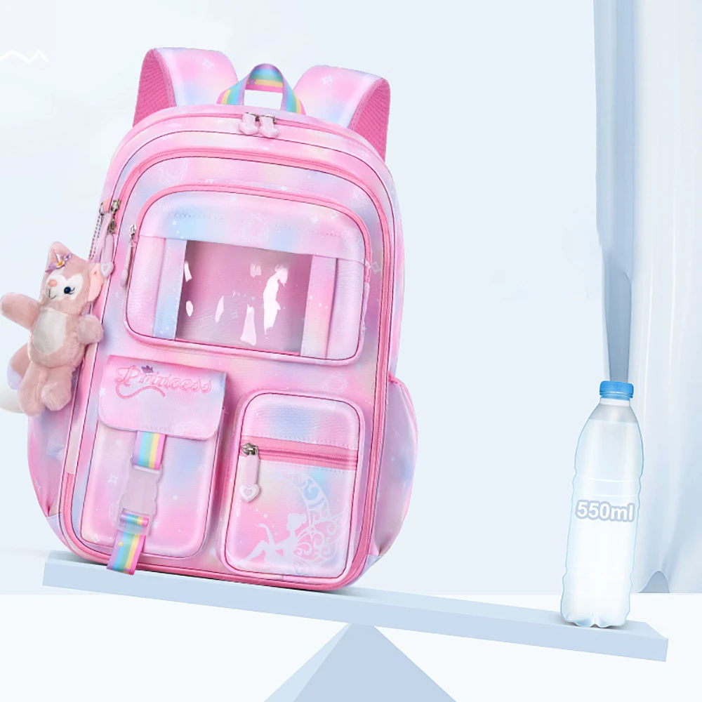 Mochila escolar ligera impermeable con correa ajustable al pecho - imagen 3