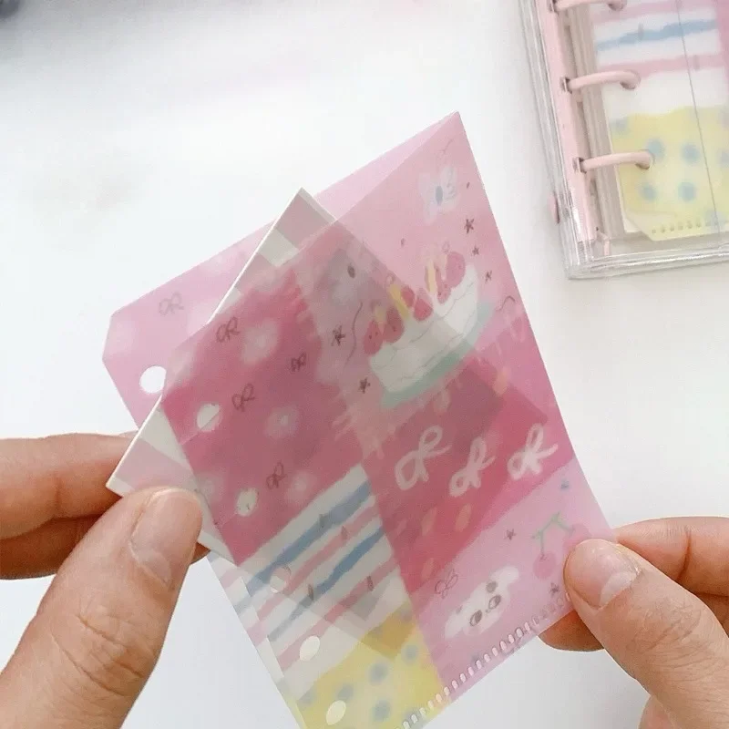 Mini cuaderno de hojas sueltas M5 Rosa Caramelo con corazón infantil - imagen 3