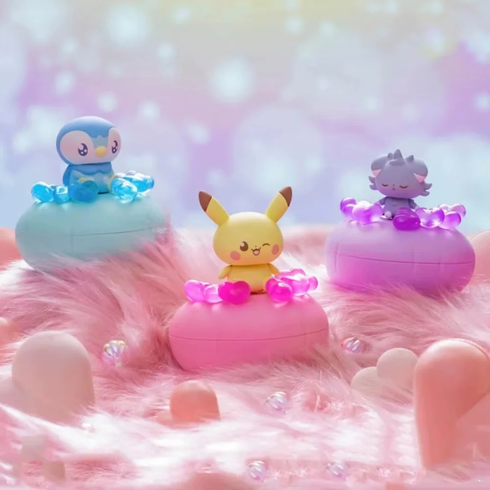 Figura coleccionable Pokémon de Pikachu, Piplup y Meowstic