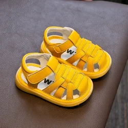 Sandalias de verano para bebé y niño: cuero genuino y puntera segura