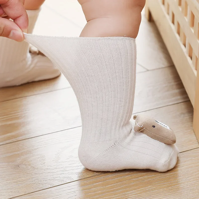 Calcetines antideslizantes algodón con animales para bebé - imagen 4