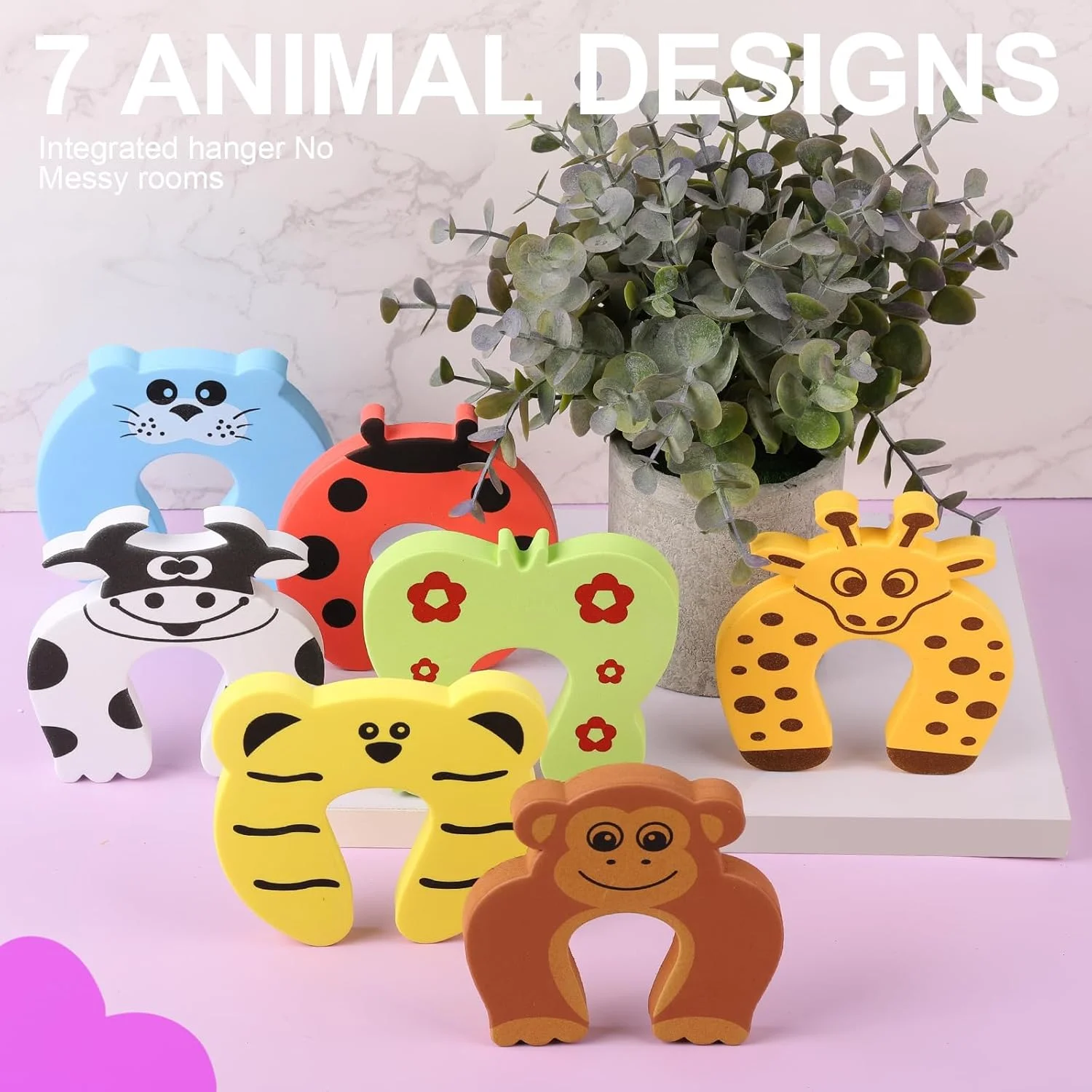 Protector de dedos antipinzamiento puerta bebés diseño animales - imagen 4
