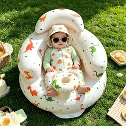 Silla inflable para bebé con respaldo y bomba de aire integrada