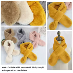 Bufanda de peluche para bebé - Imitación conejo, suave y cálida