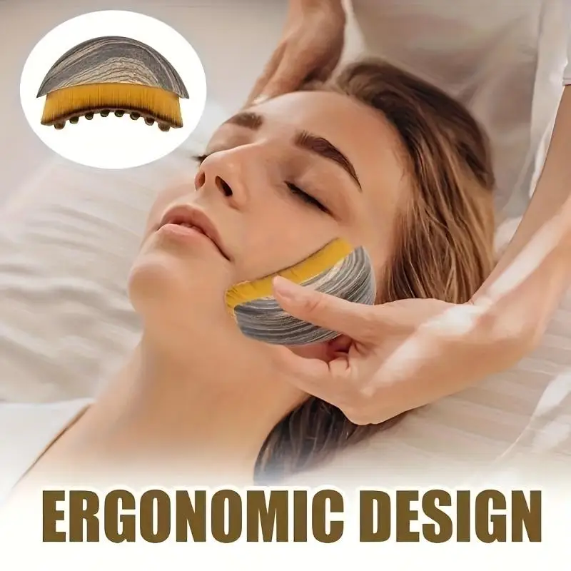 Cepillo masaje linfático Gua Sha para contorno de ojos y cuello - imagen 2