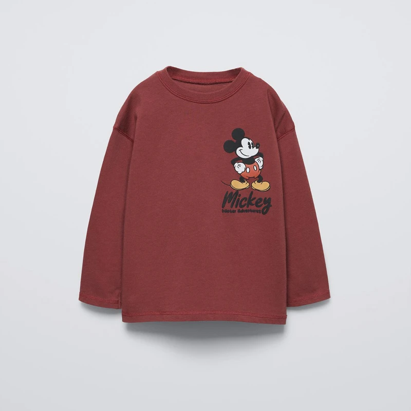 Camiseta infantil Disney de manga larga con estampado