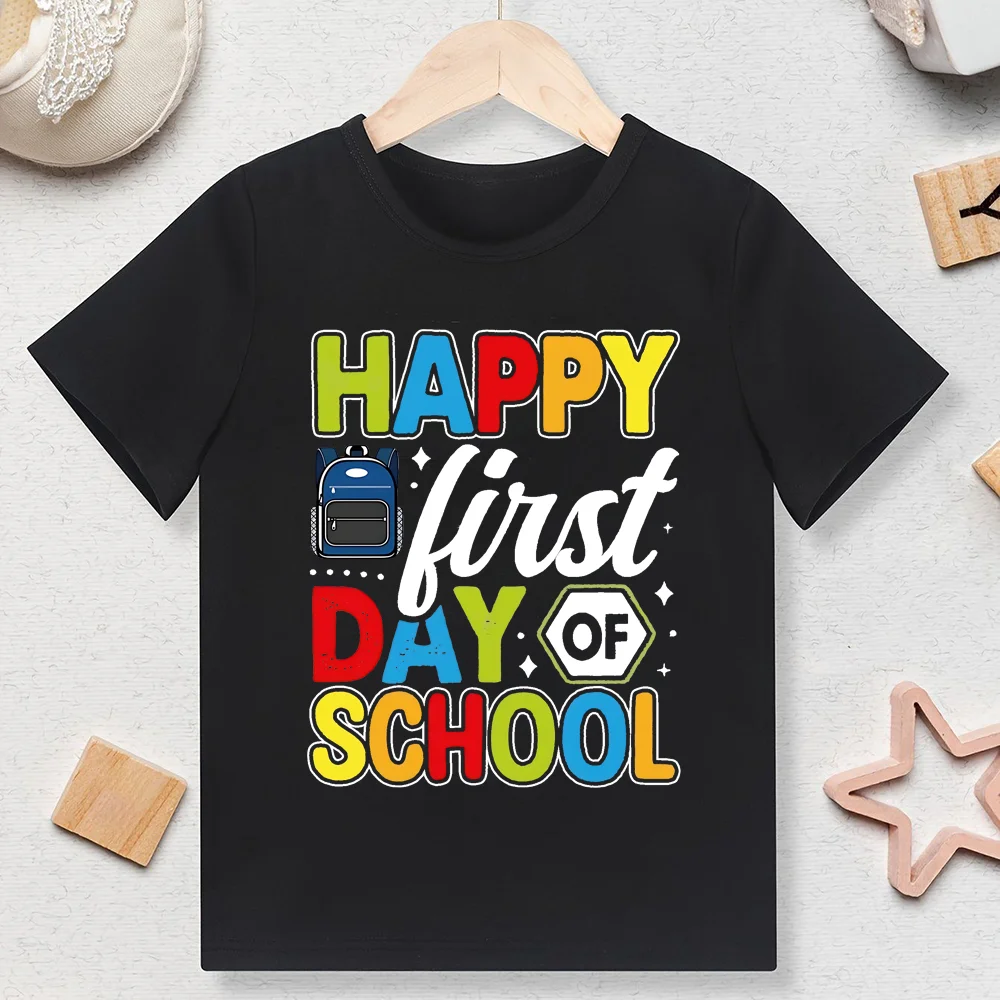 Camiseta escolar manga corta para niños – Primer día escuela - imagen 5