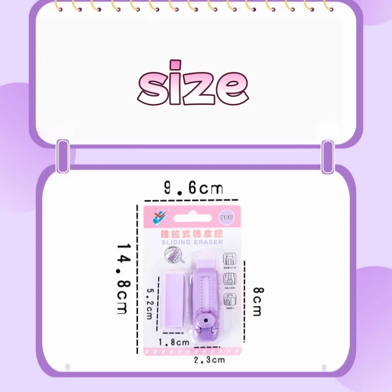 Borrador retráctil deslizable para clase – borrado limpio sin manchas - imagen 3
