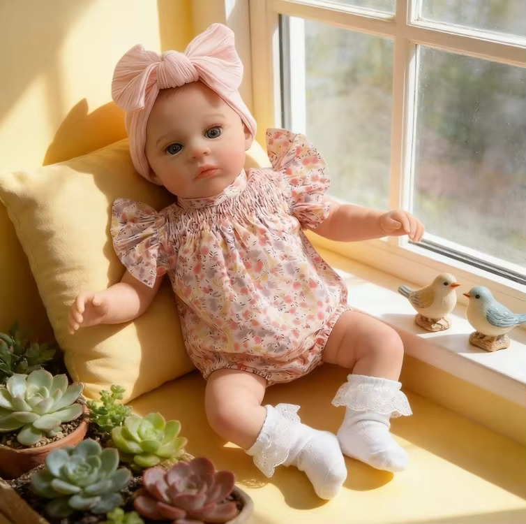 NPK Muñeca realista de vinilo pintada a mano Meadow Baby - imagen 3